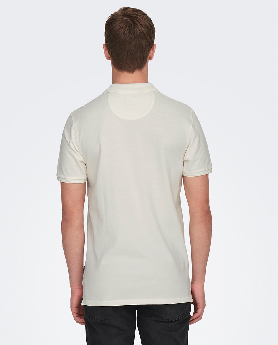 Polo Piqué Slim Fit 100% Algodão Branco-2
