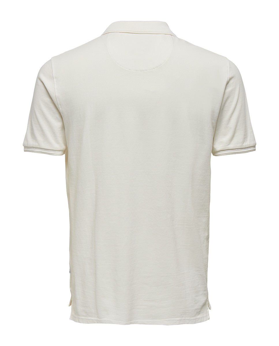 Polo Piqué Slim Fit 100% Algodão Branco-5