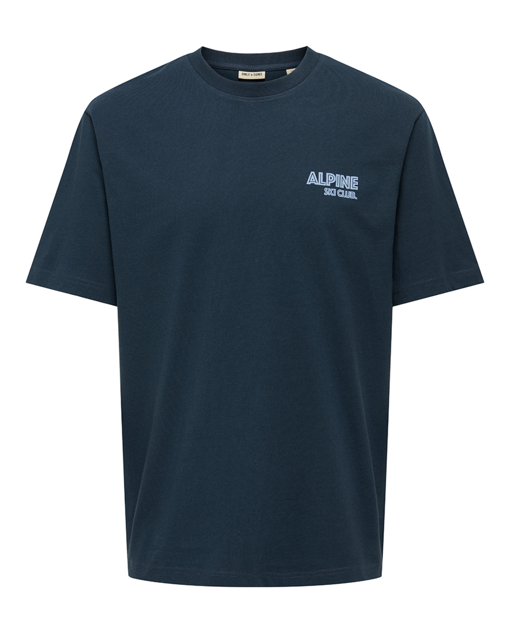 T-shirt de Manga Curta Relaxed Fit 100% Algodão Azul-5