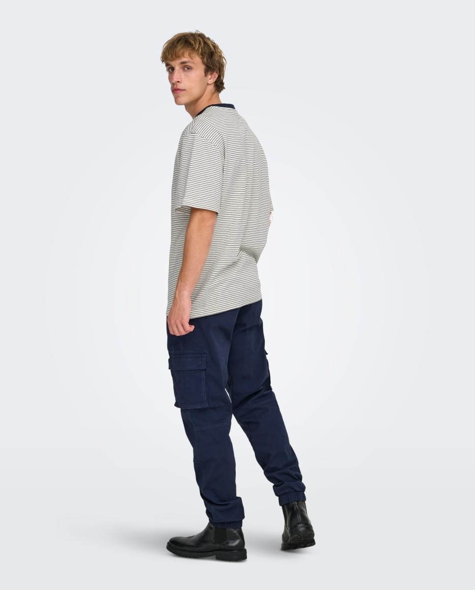 T-shirt Relaxed Fit 100% Algodão Orgânico com Manga Curta Creme-2
