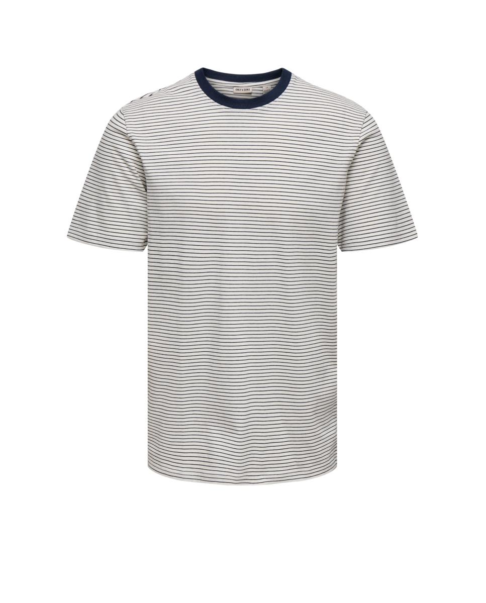 T-shirt Relaxed Fit 100% Algodão Orgânico com Manga Curta Creme-5