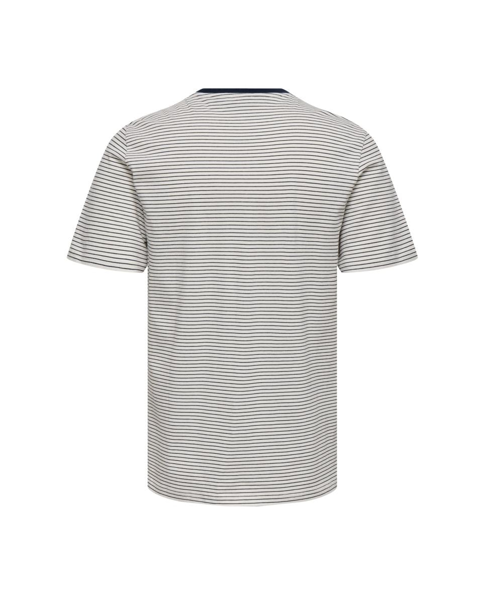 T-shirt Relaxed Fit 100% Algodão Orgânico com Manga Curta Creme-6