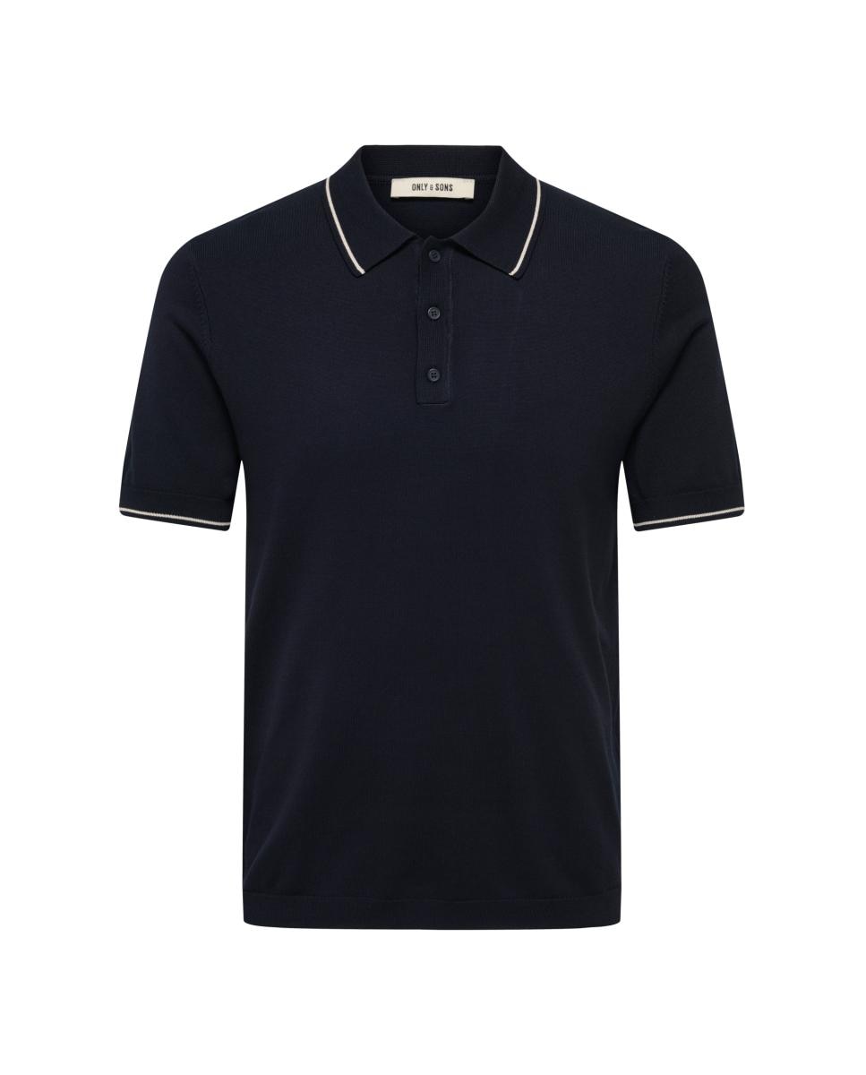 Polo de Malha Regular Fit Azul-marinho-3