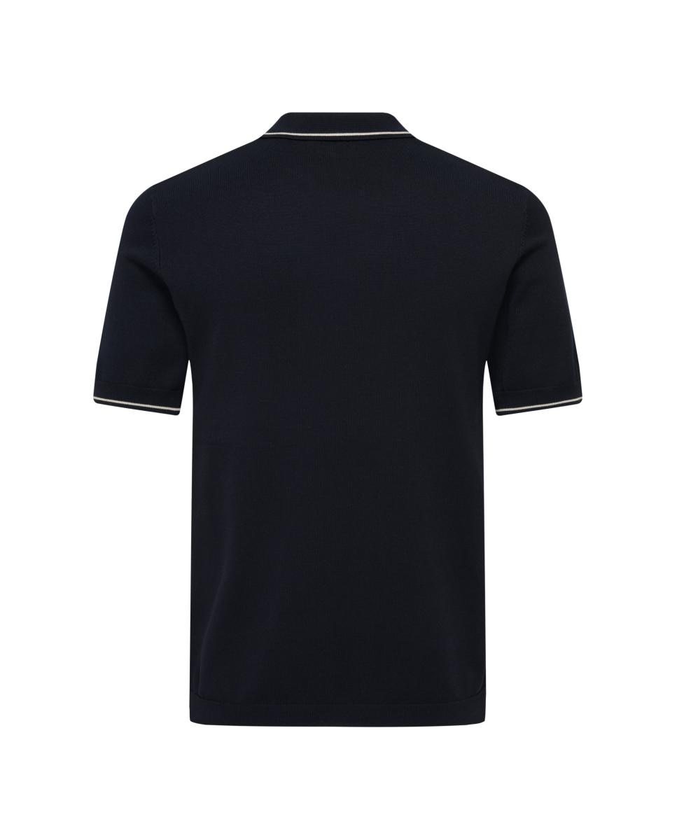 Polo de Malha Regular Fit Azul-marinho-4