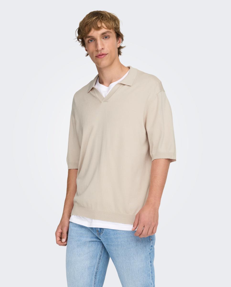 Imagem 0 de Polo de Malha Relaxed Fit com Manga Curta