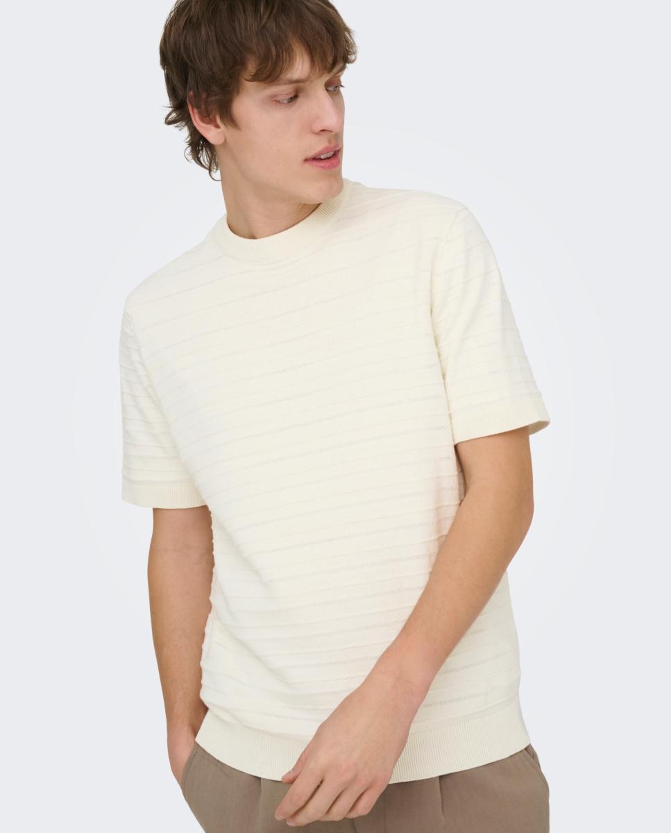 Imagem 0 de T-shirt de Malha com Manga Curta. Regular Fit.