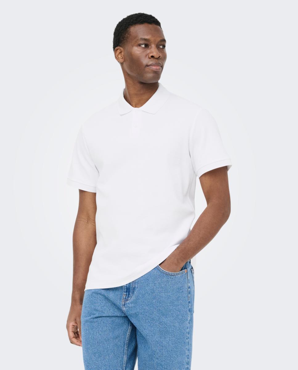 Imagen 0 de Polo de manga corta de hombre Blanco