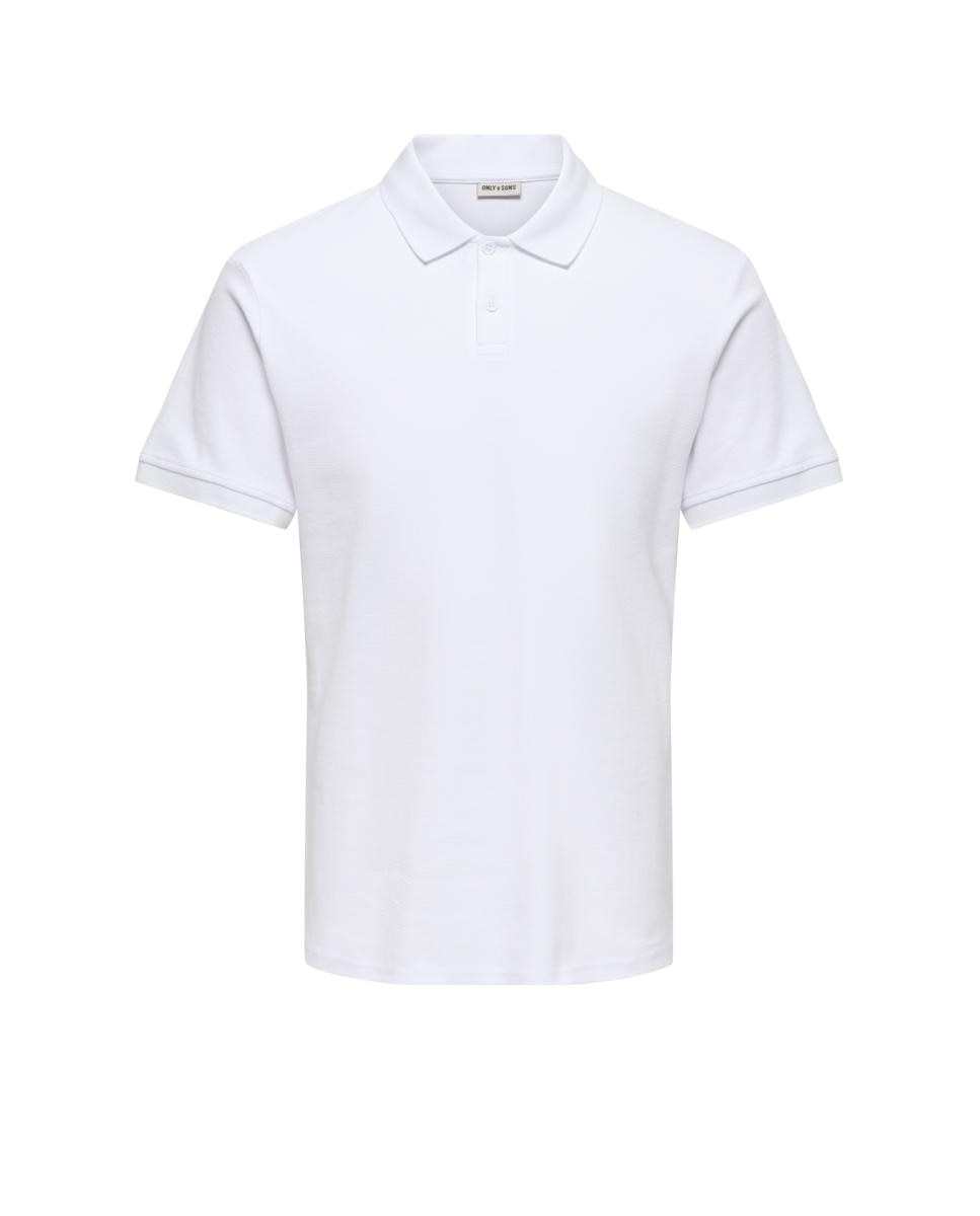 Polo de manga corta de hombre - Only & Sons - Blanco Blanco-3