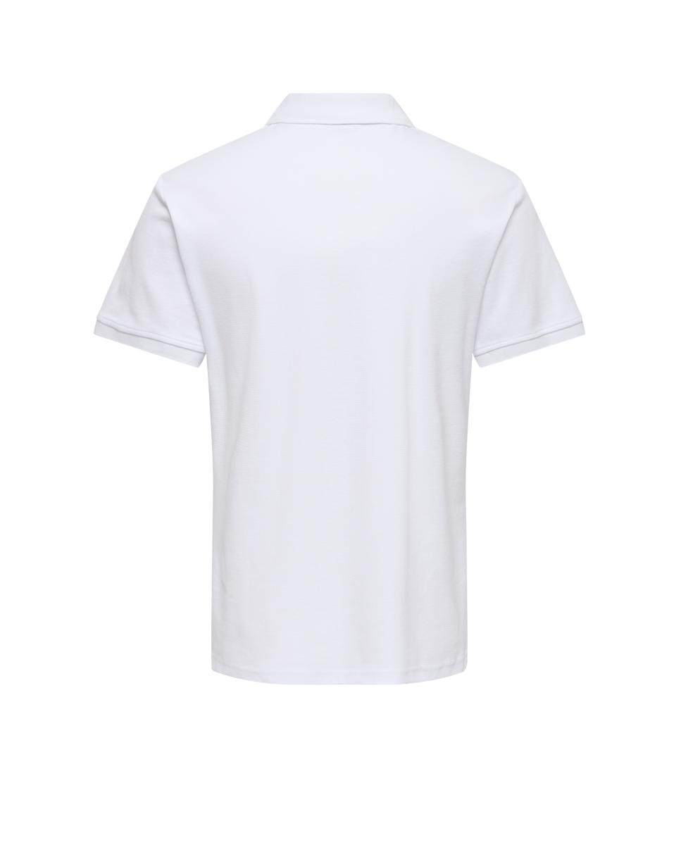 Polo de manga corta de hombre - Only & Sons - Blanco Blanco-4