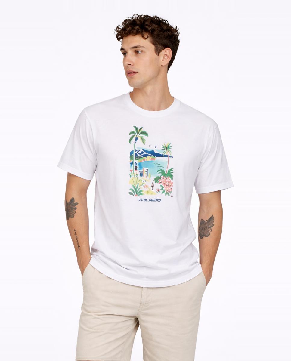 Only & Sons - Camiseta de manga corta de hombre con estampado frontal.