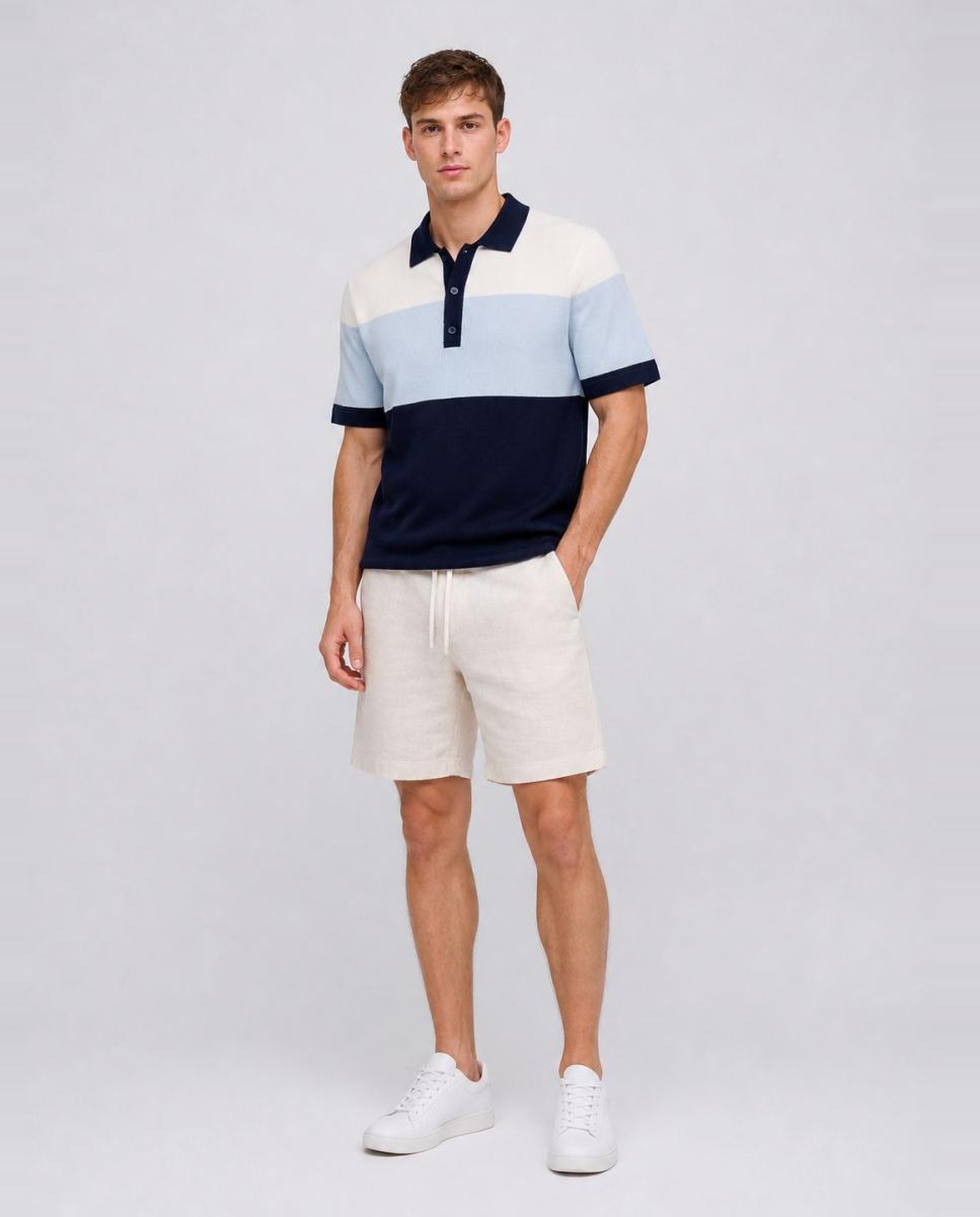 Polo de hombre de punto color block - Only & Sons - Negro Negro-1