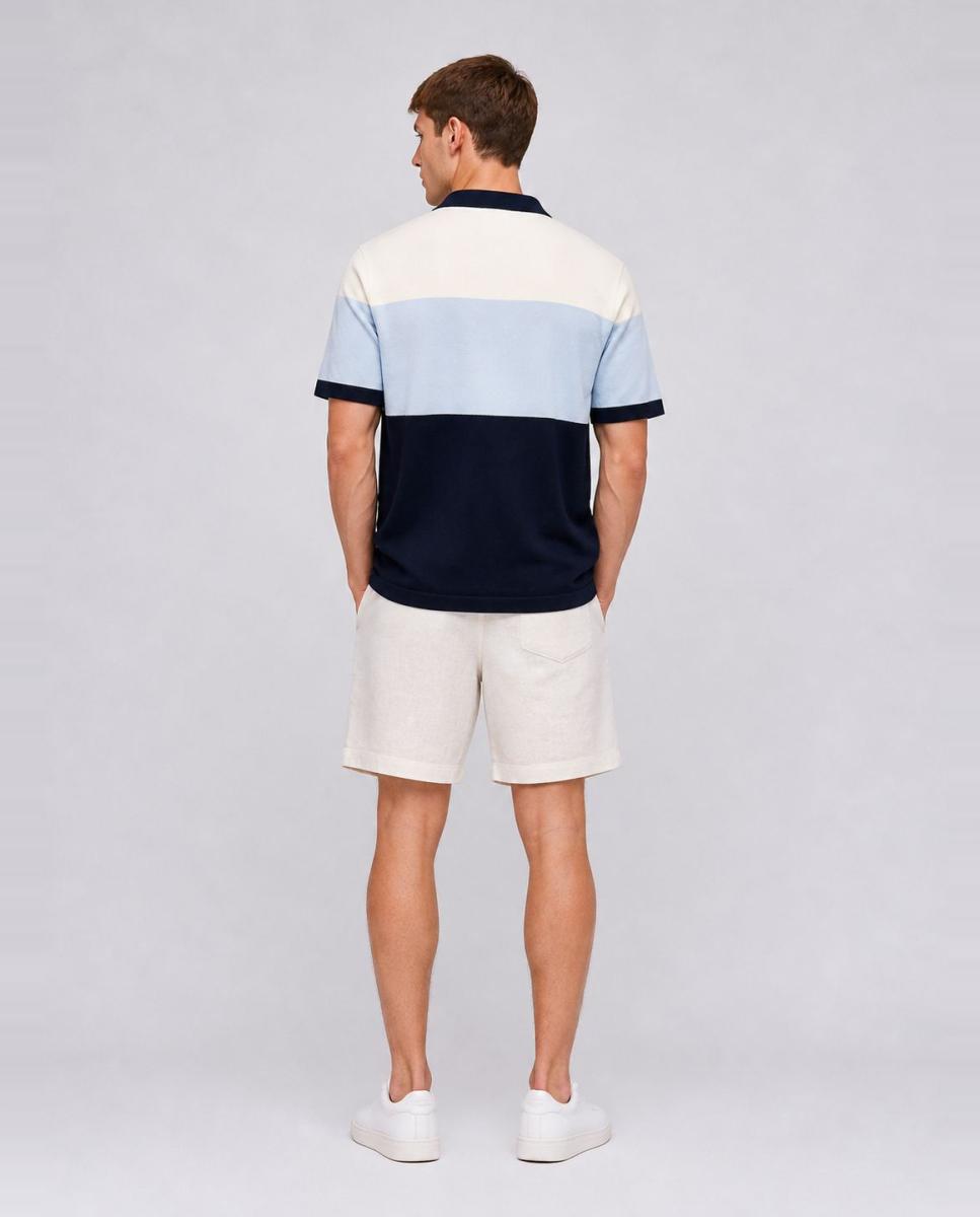 Polo de hombre de punto color block - Only & Sons - Negro Negro-2