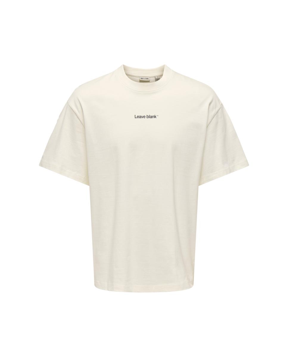 T-shirt de Manga Curta e Detalhe à Frente Branco-2