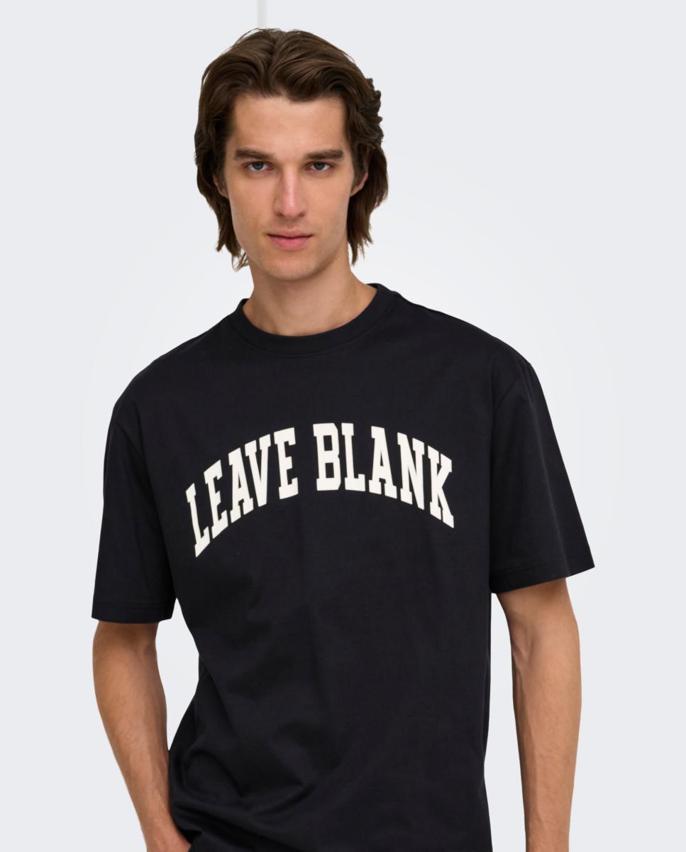 Camiseta de hombre con print delantero - Only & Sons - Gris Gris-2