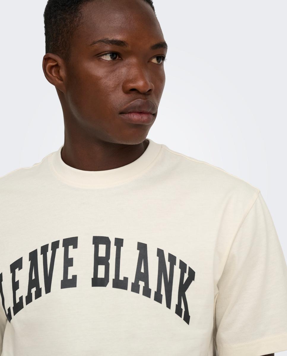 T-shirt com Estampado à Frente Branco-2