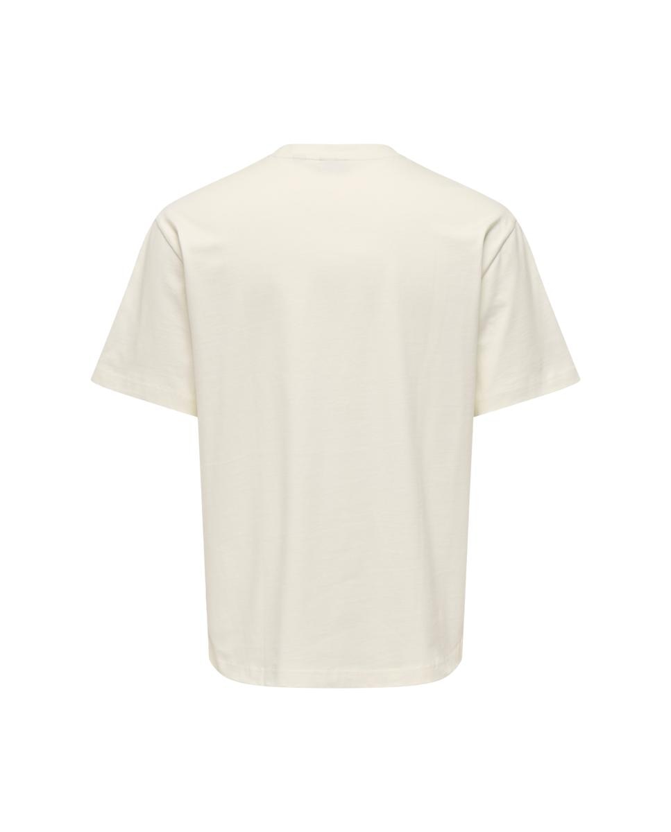 T-shirt com Estampado à Frente Branco-4