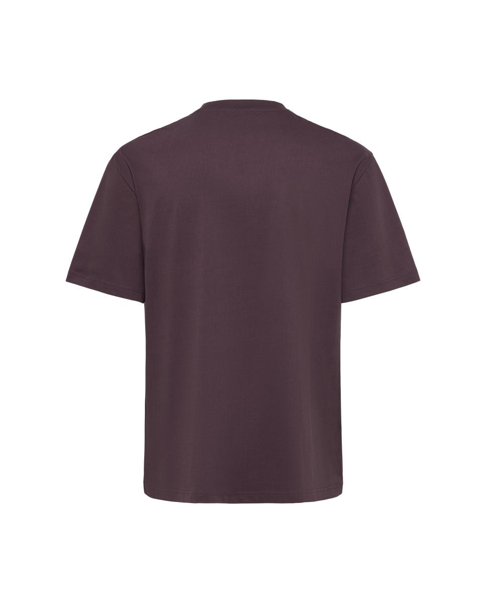 T-Shirt de Gola Redonda Bordeaux-3