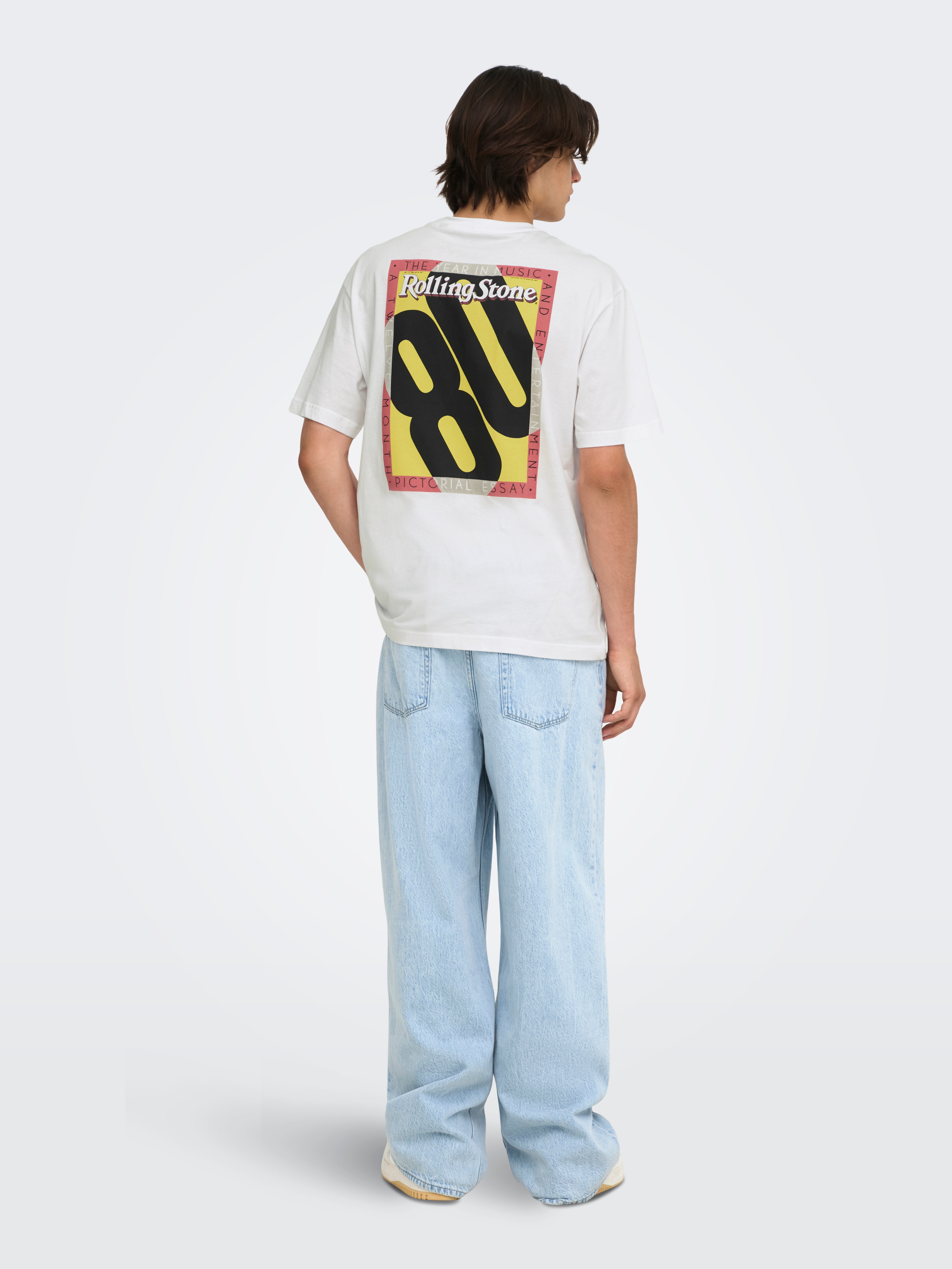 T-shirt de Homem Licensed dos Rolling Stones Branco-2