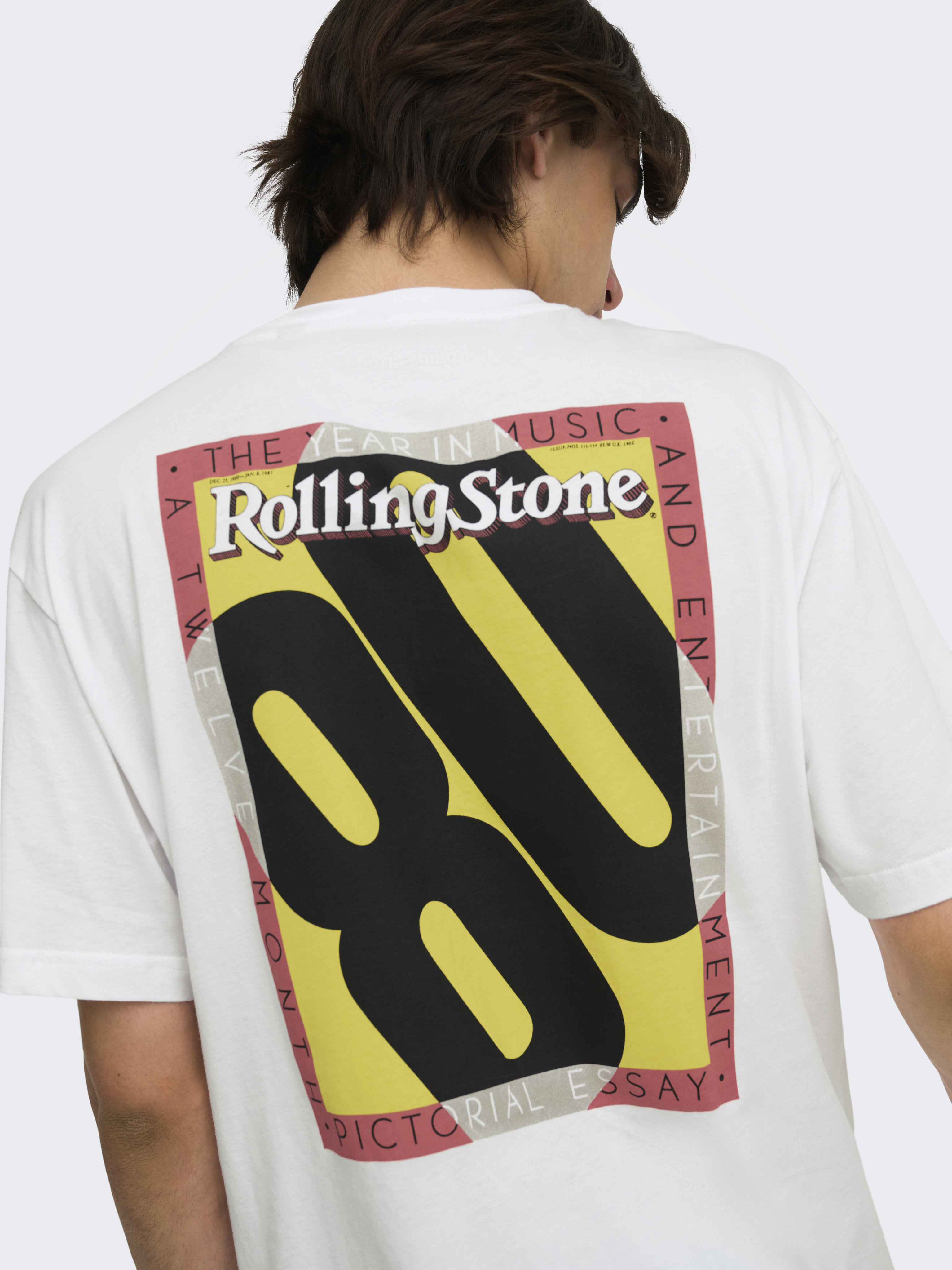 T-shirt de Homem Licensed dos Rolling Stones Branco-3