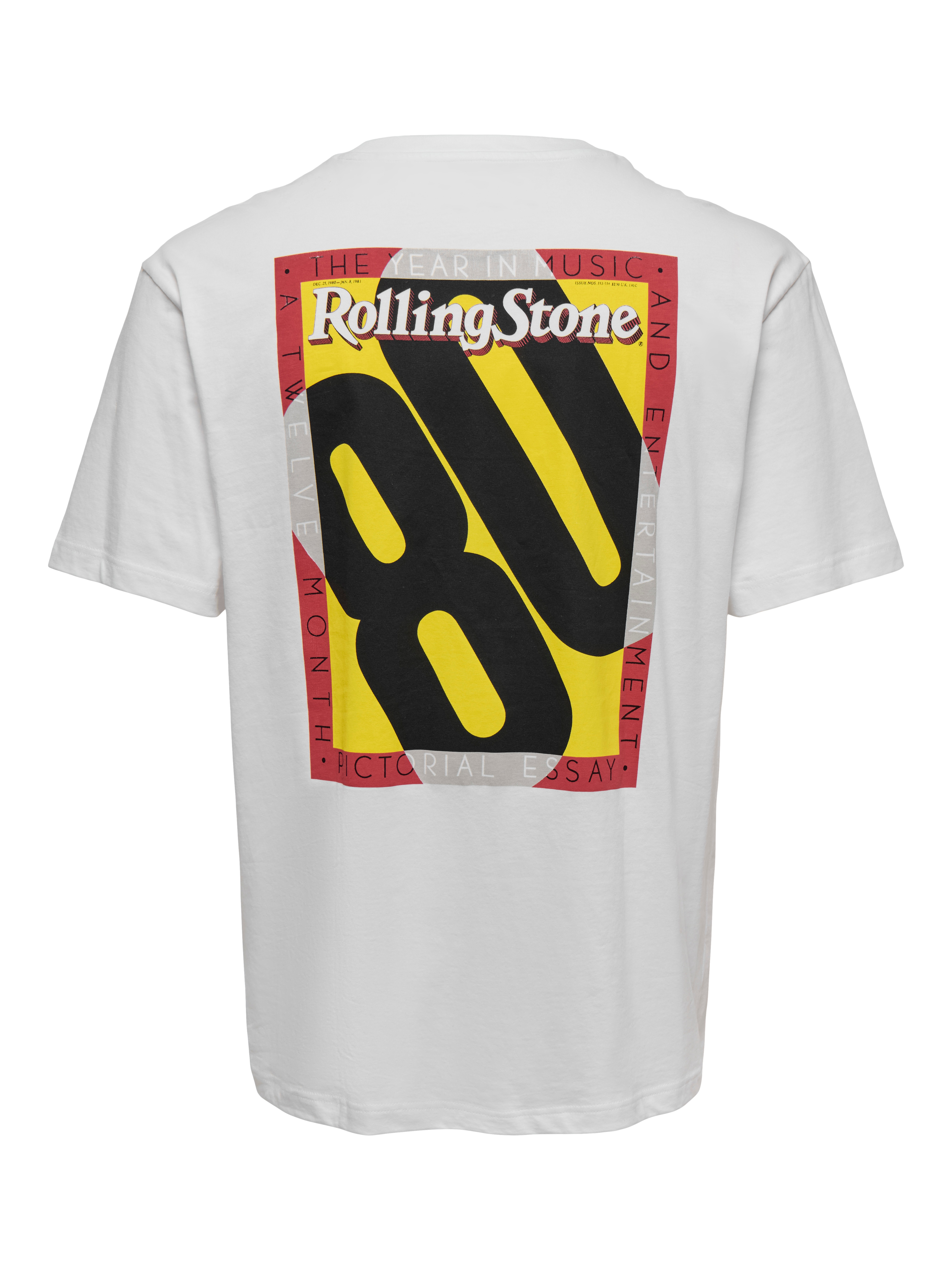 T-shirt de Homem Licensed dos Rolling Stones Branco-5