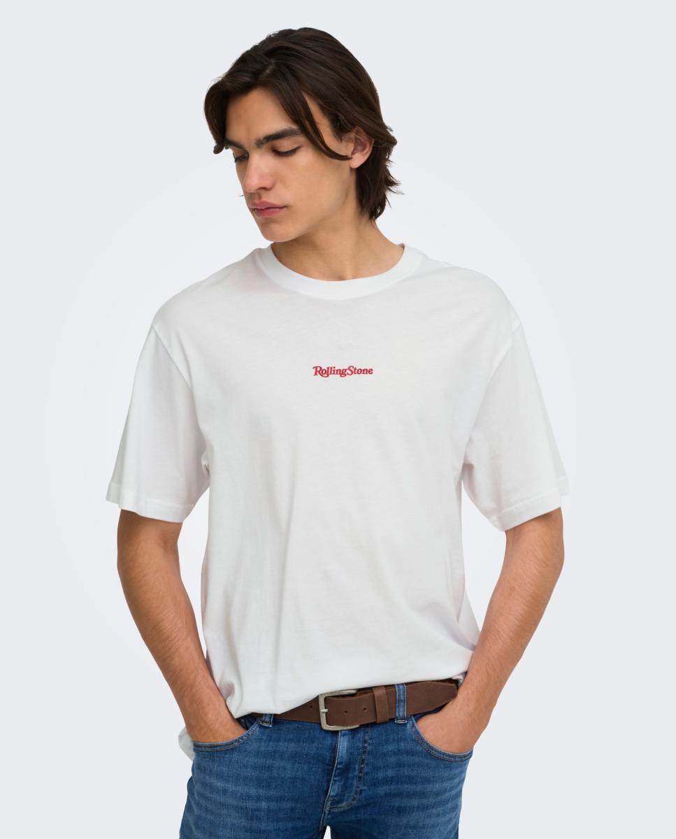 Imagen 0 de Camiseta de hombre con licencia de rolling stones Blanco