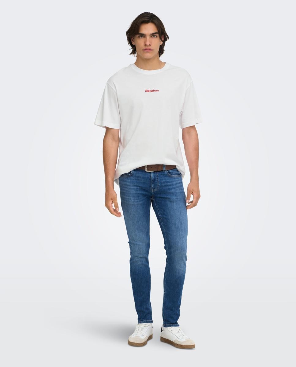 Camiseta de hombre con licencia de rolling stones - Only & Sons - Blanco Blanco-7