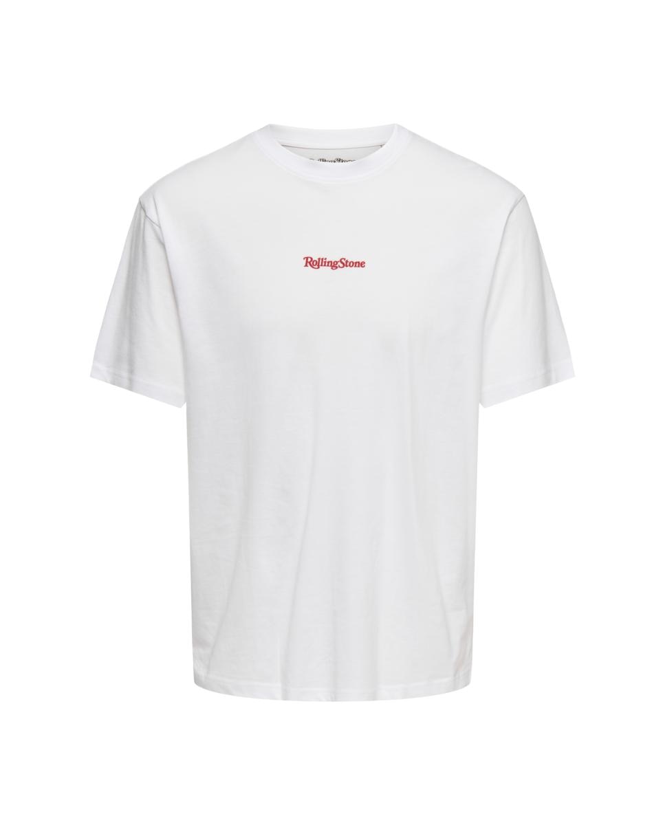 Camiseta de hombre con licencia de rolling stones - Only & Sons - Blanco Blanco-5
