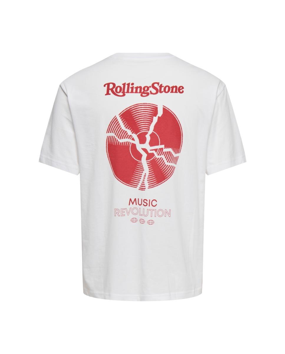 Camiseta de hombre con licencia de rolling stones - Only & Sons - Blanco Blanco-6