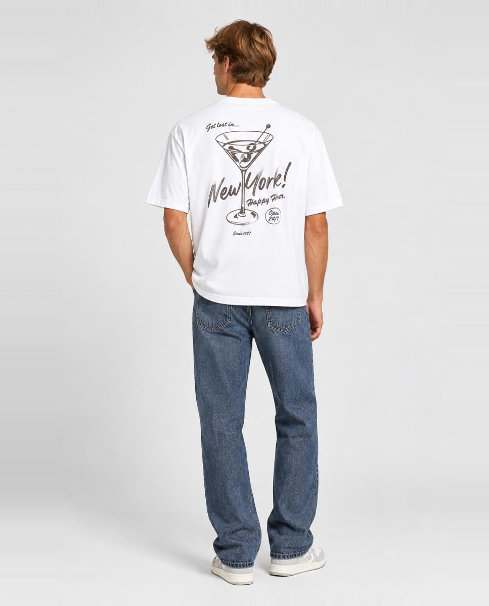 Camiseta de hombre manga corta. Relaxed fit. 100% Algodón orgánico. - Only & Sons - Blanco Blanco-2