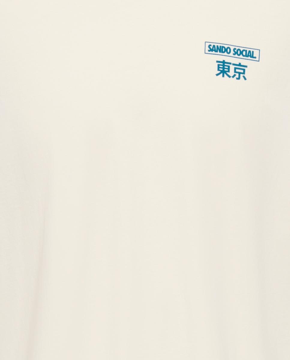 Camiseta de hombre manga corta. Relaxed fit. 100% Algodón orgánico. - Only & Sons - Crema Crema-5