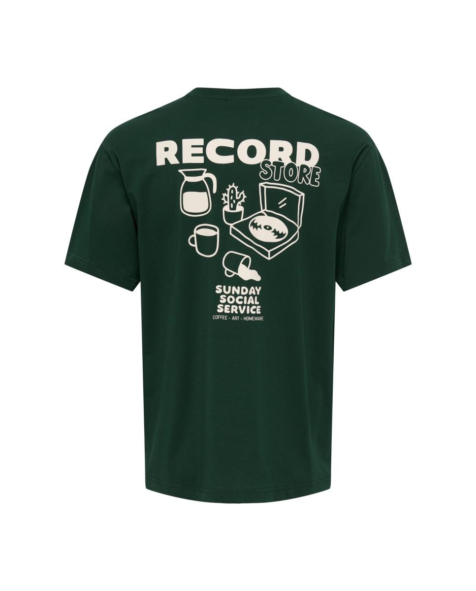Camiseta de hombre manga corta. Relaxed fit. 100% Algodón orgánico. - Only & Sons - Verde Verde-4