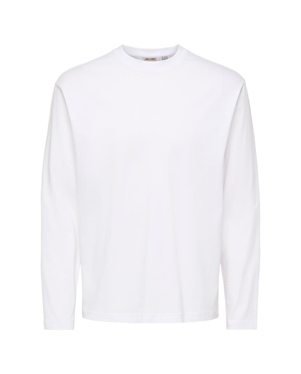 Imagen 3 de Camiseta de hombre de manga larga - Only & Sons - Blanco Blanco