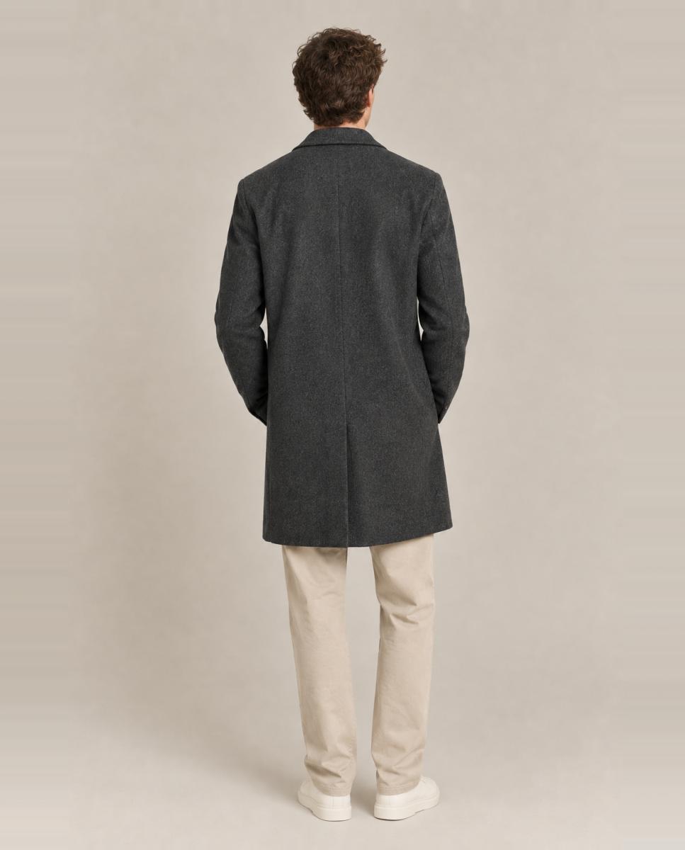 Abrigo de hombre de paño con corte clásico regular fit - Only & Sons - Gris Gris-2