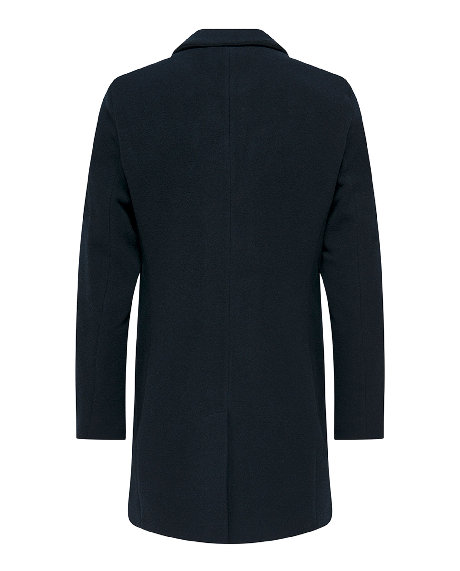Sobretudo de Pano Regular Fit com Corte Clássico Azul-marinho-5