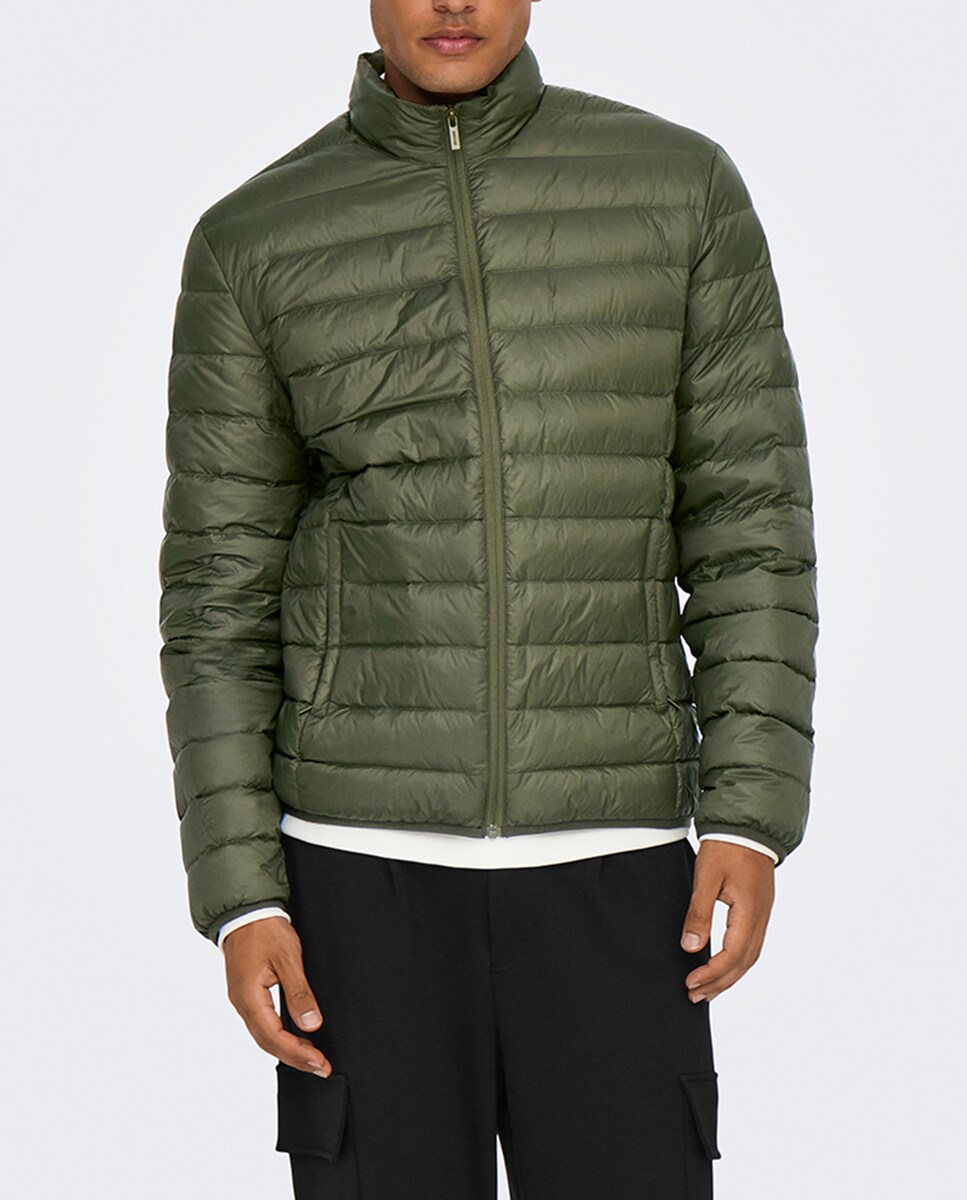 Chaqueta acolchada de hombre con capucha · Only Sons · El Corte