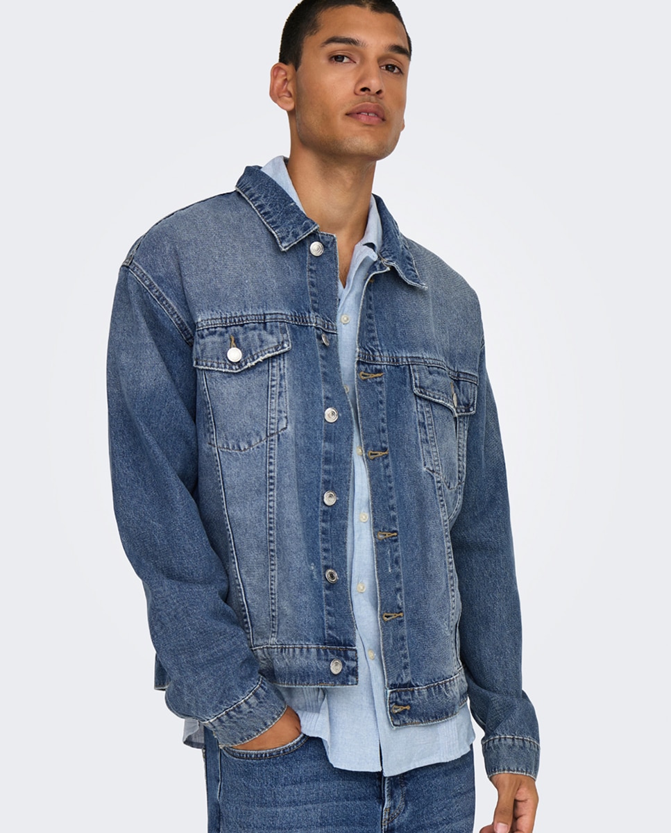 Blusão Regular Fit 100% Algodão Azul-1