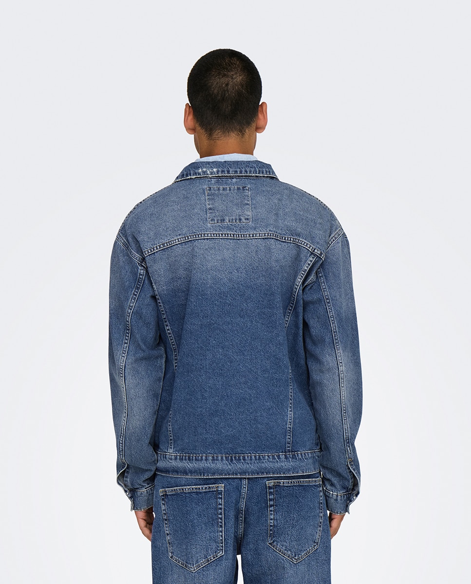 Blusão Regular Fit 100% Algodão Azul-2