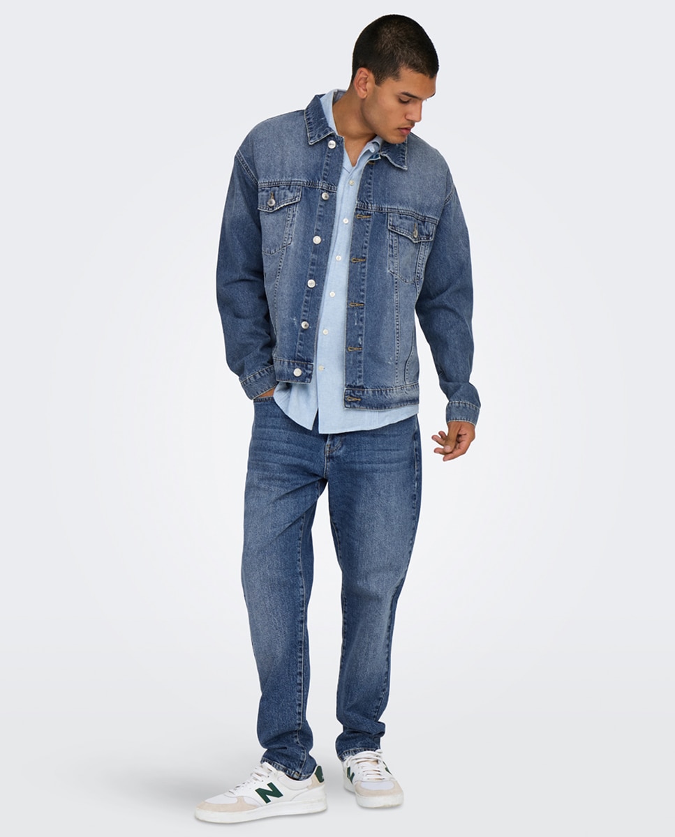 Blusão Regular Fit 100% Algodão Azul-4
