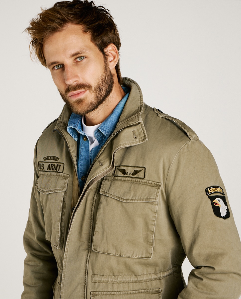 Casaco Safari 100% Algodão. Verde-3