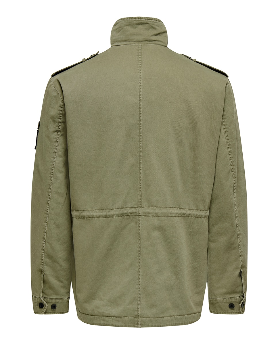 Casaco Safari 100% Algodão. Verde-5