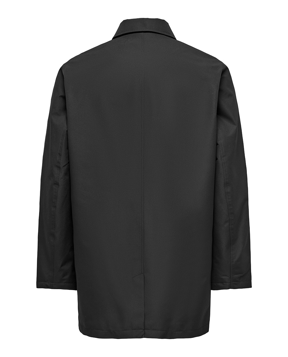 Gabardine Impermeável Regular Fit Preto-6