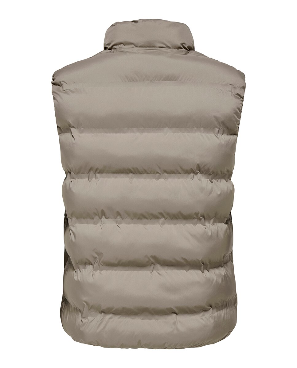 Colete Acolchoado Regular Fit Castanho-5