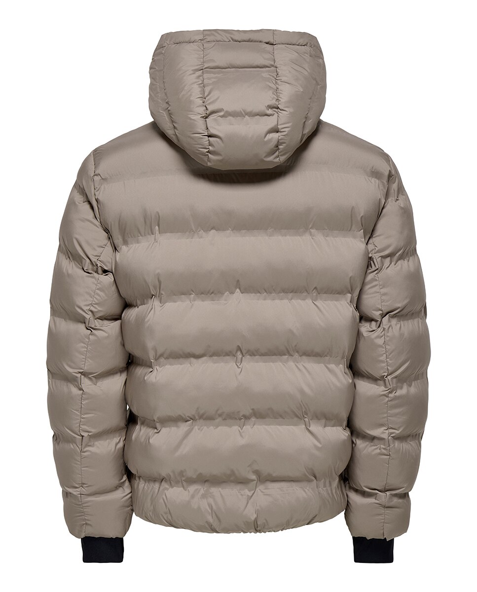 Sobretudo Acolchoado Regular Fit Castanho-6
