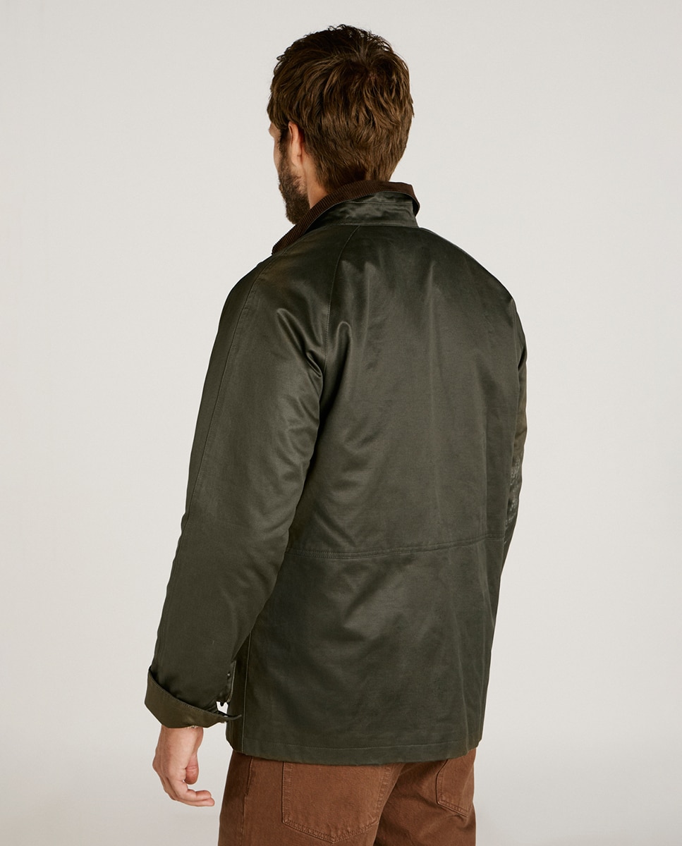 Blusão Estilo Barbour Regular Fit Verde-militar-2