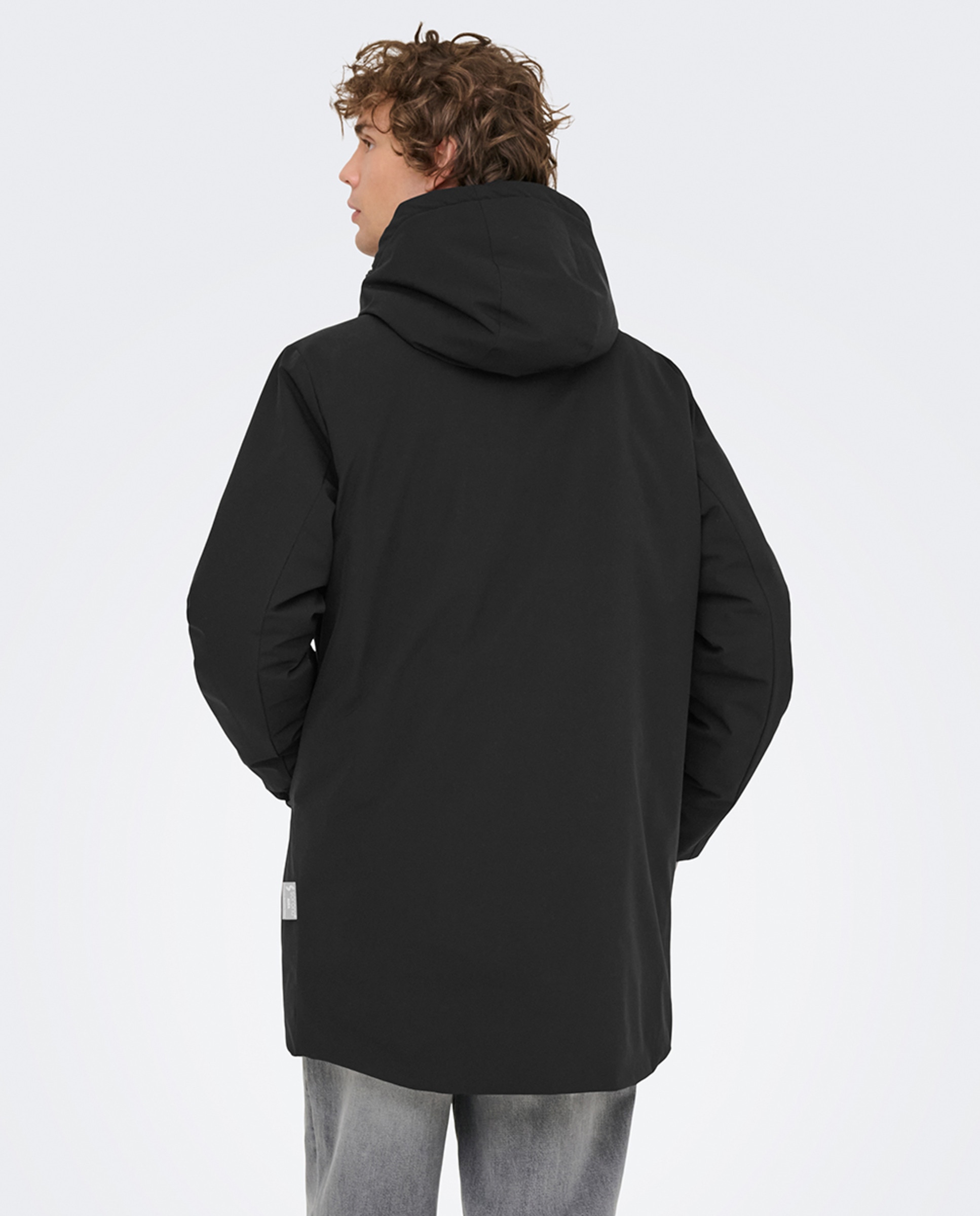 Parka Regular Fit Resistente à Água Preto-2