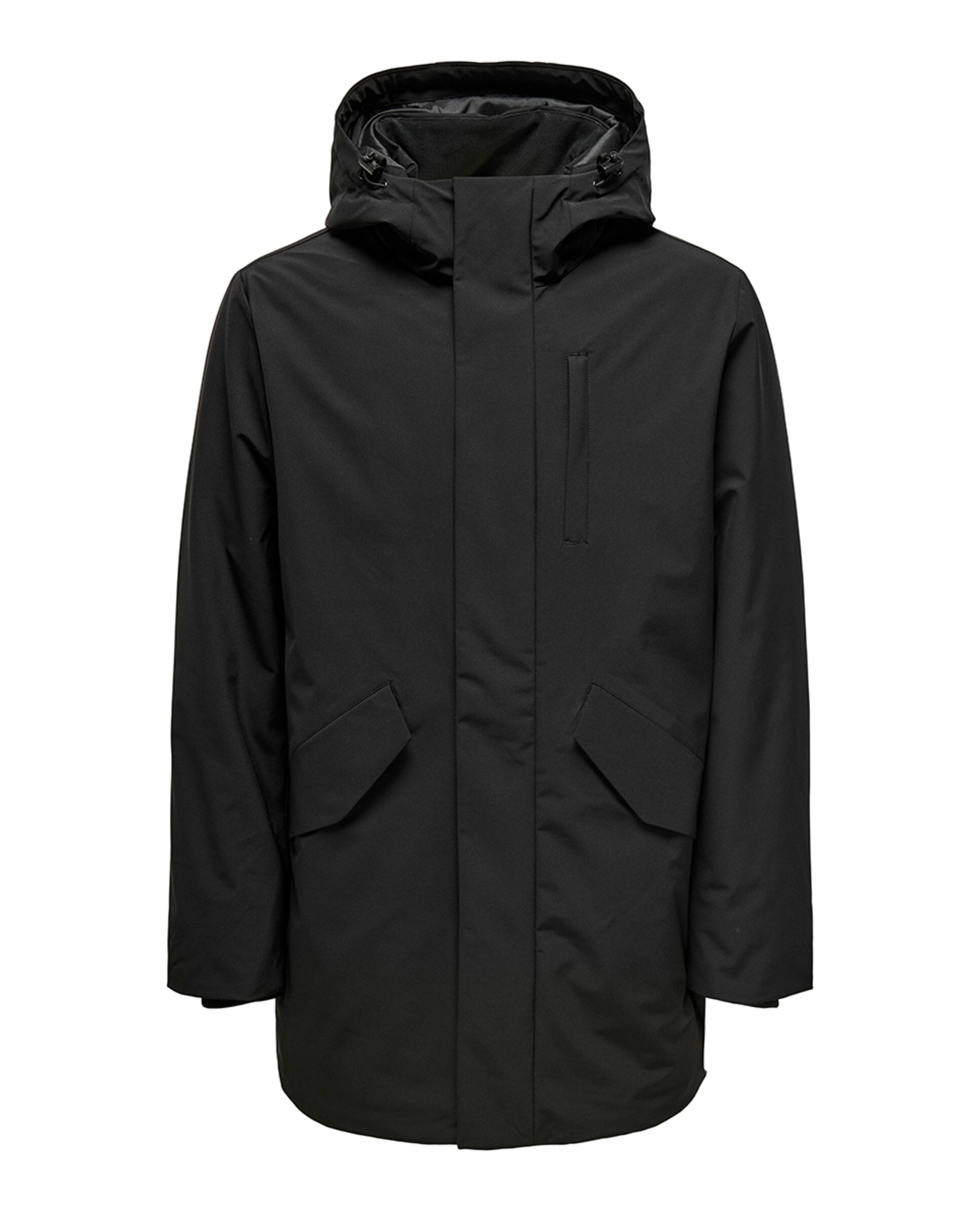 Parka Regular Fit Resistente à Água Preto-5