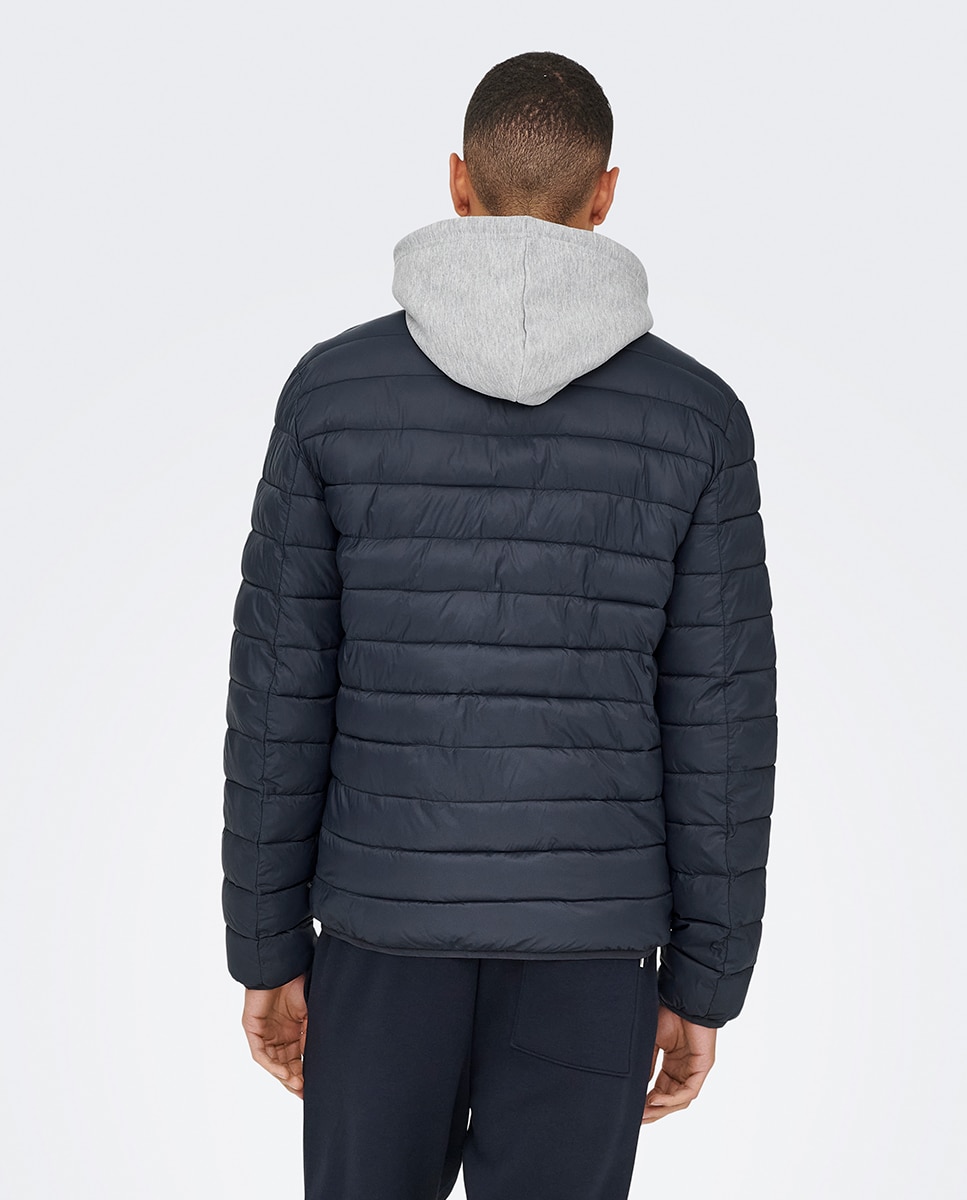 Casaco Acolchoado Regular Fit Azul-2