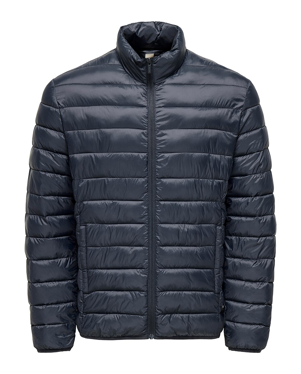 Casaco Acolchoado Regular Fit Azul-5