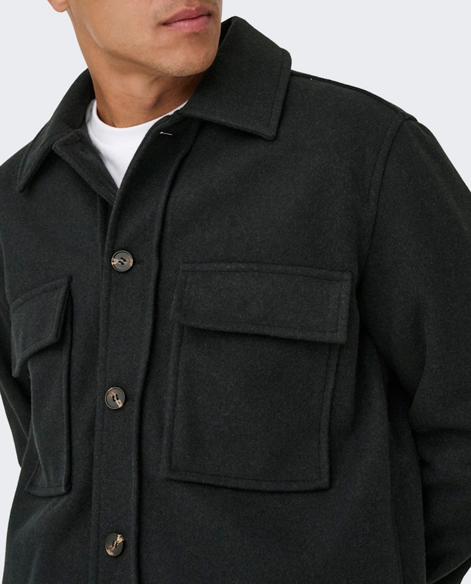Blusão Regular Fit Cinzento-escuro-3