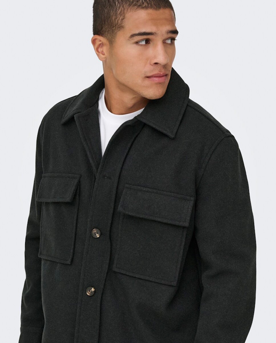 Blusão Regular Fit Cinzento-escuro-4